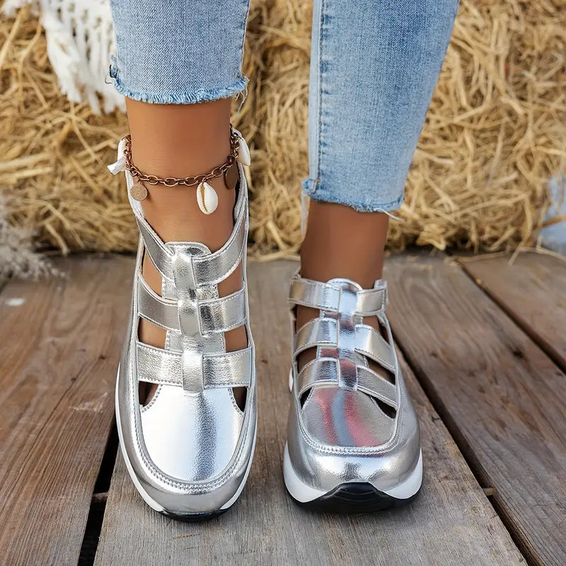 Damen - Komfort Sandalen - Synthetischen Materialien - Ideal für den Alltag - Bequeme und modische Schuhe