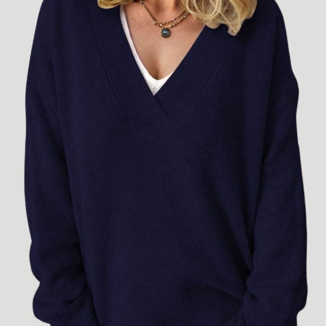 Damen - Übergroßer Strickpulli - Winterstil - Perfekt für kalte Wintertage eignet