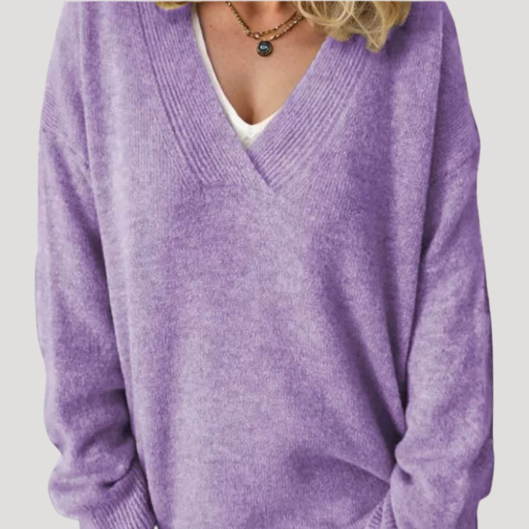 Damen - Übergroßer Strickpulli - Winterstil - Perfekt für kalte Wintertage eignet