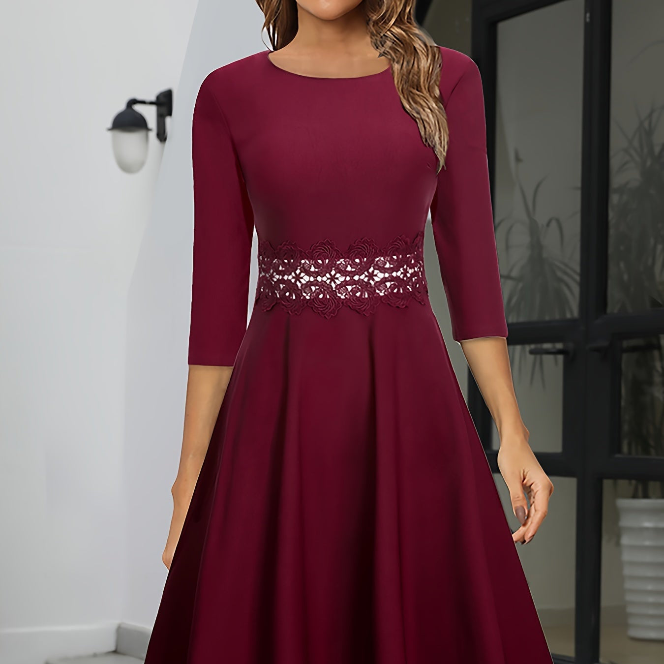 Damen - Midi Abendkleid - Hochwertiges Material - Stilvolles Design für besondere Anlässe