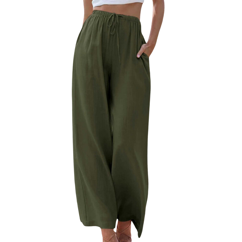 Damen - Elegante Hose - Baumwoll Mischung - Elastischer Bund - Stilvoller Komfort für jeden Anlass