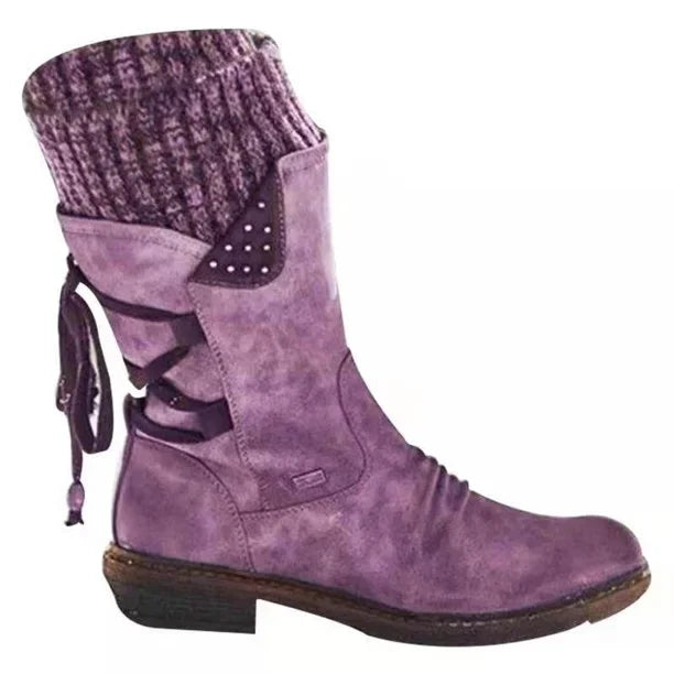 Damen - Winterstiefeletten - Schnürung - Stylisch & Warm - Perfekt für jeden Anlass