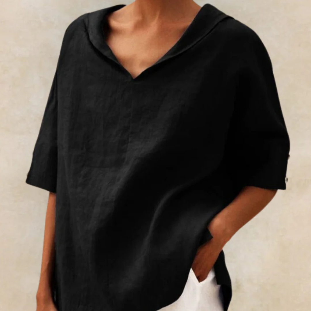 Damen - Bluse - Leinen - Bequemes & stilvolles Oberteil für Frühling/Sommer - Leichte, modische Kleidung