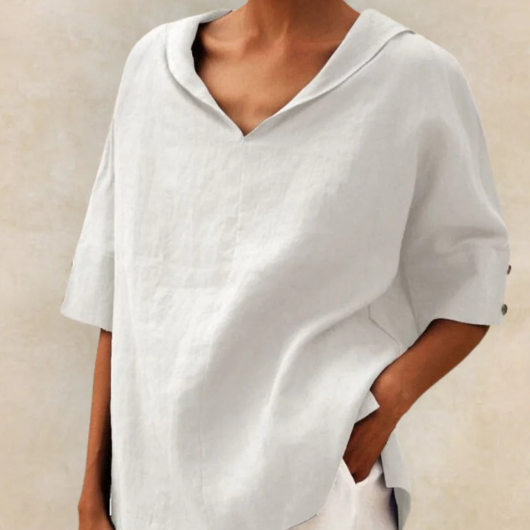 Damen - Bluse - Leinen - Bequemes & stilvolles Oberteil für Frühling/Sommer - Leichte, modische Kleidung