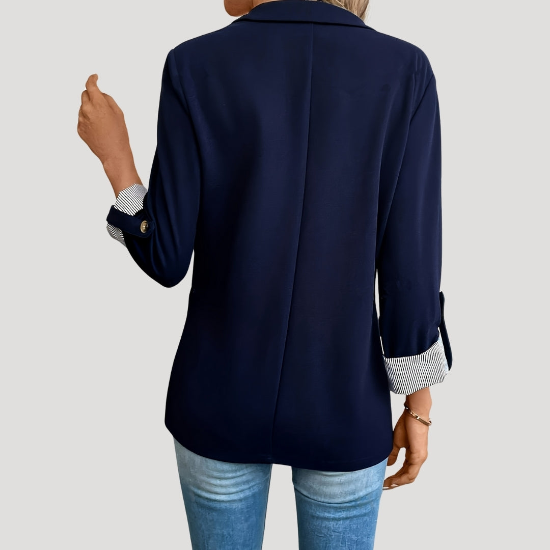 Damen - Blazer - Atmungsaktivem Stoff - Taillierte Passform mit aufrollbaren Ärmeln - Stilvoller für jeden Anlass