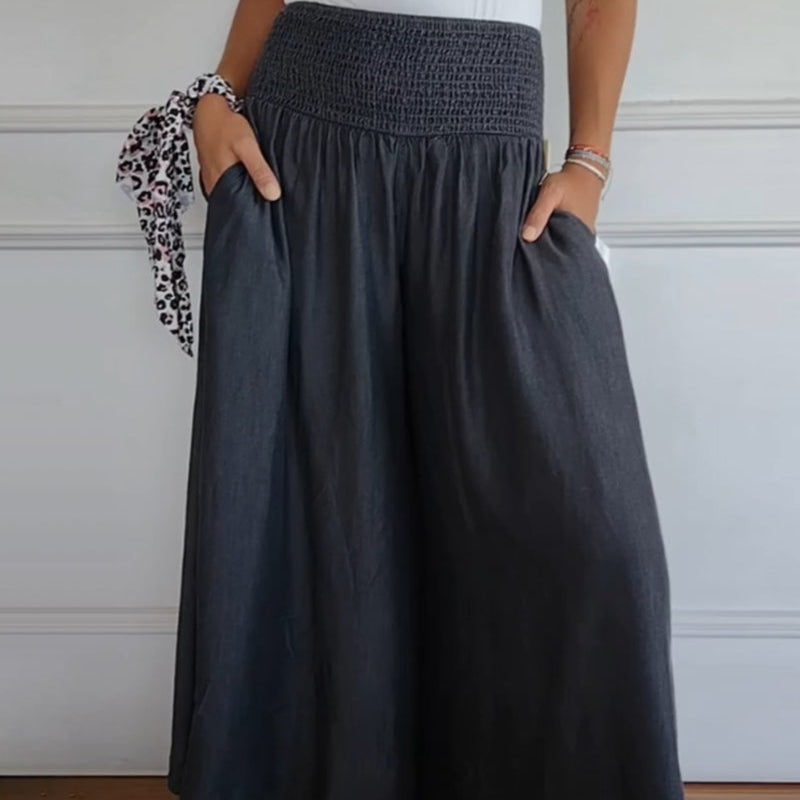 Damen - Hose - Polyester - Bequemen Gummibund - Vielseitig und stilvoll für den Alltag - Komfortabel und modern