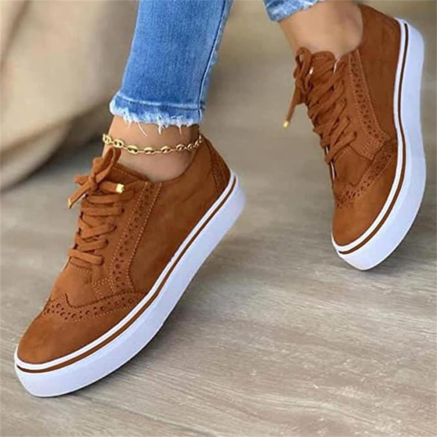 Damen - Bequeme Laufschuhe - Hochwertigem leder - Leicht, Atmungsaktiv & Ideal für Fitness im Alltag