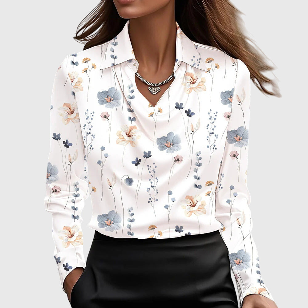 Damen - Elegante Bluse - Leichter Stoff - Fließendes Design - Stylisches Top für jeden Tag