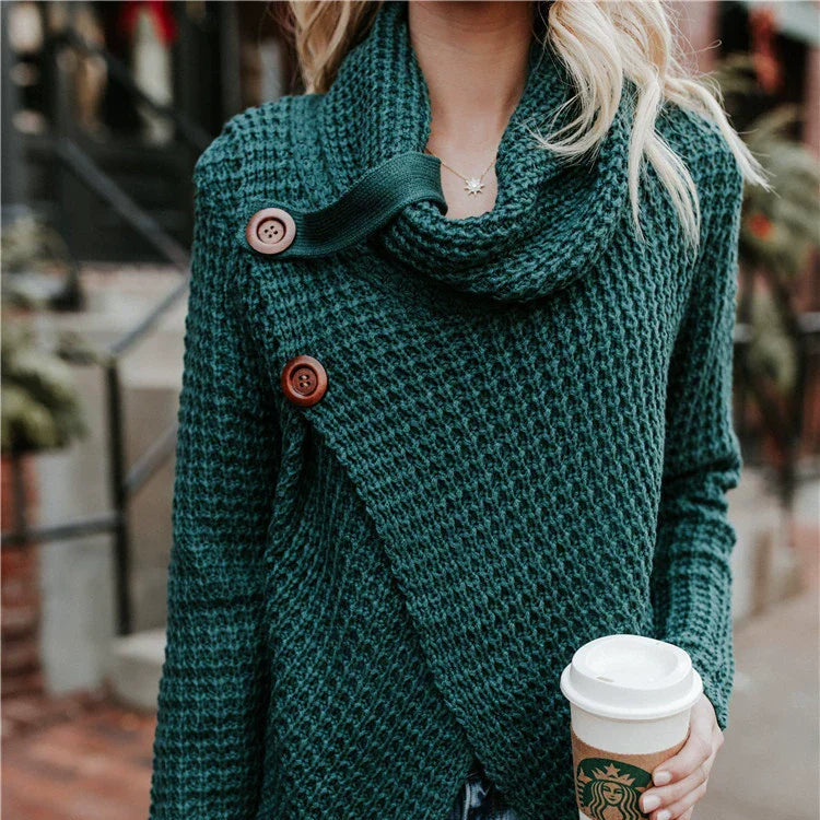 Damen - Wollstrickpullover - Lockere Passform - Gemütlicher Strickpullover für Komfort und Stil
