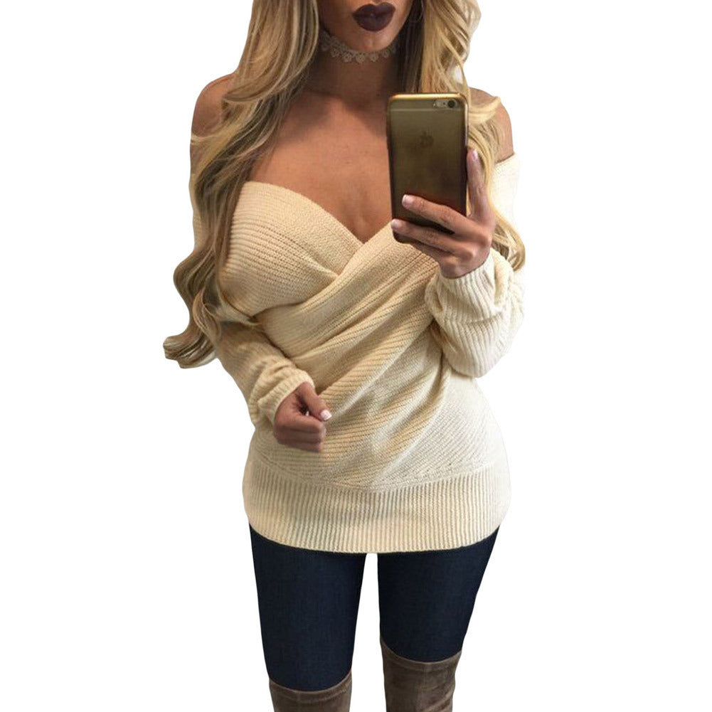 Damen - Wickelkleid - Tiefem V-Ausschnitt - Leichtes Material - Lässiger Stil für jeden Anlass