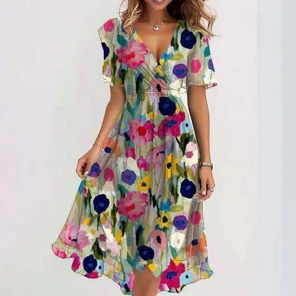 Damen - Elegantes Sommerkleid - Leichtes Material - Perfekt für warme Tage und besondere Anlässe
