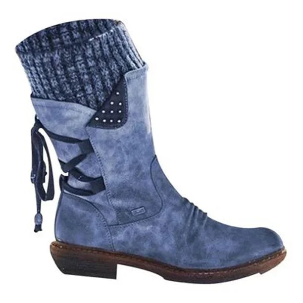 Damen - Winterstiefeletten - Schnürung - Stylisch & Warm - Perfekt für jeden Anlass