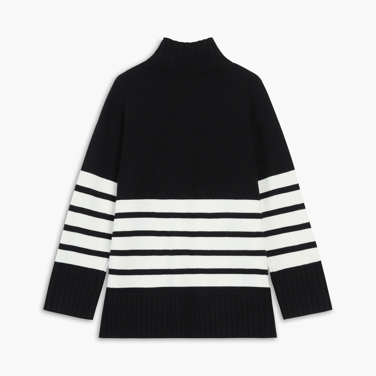 Damen - Streifen Pullover - Rundhalsausschnitt - Modischer Stil für jeden Anlass