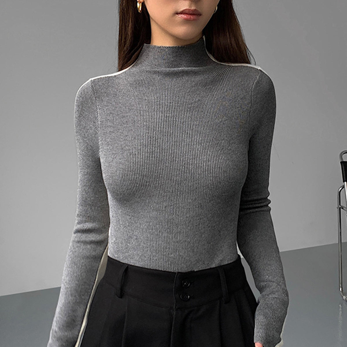 Damen - Wendbares Strickoberteil - Weicher Stoff - Vielseitiges Modehighlight für jeden Anlass