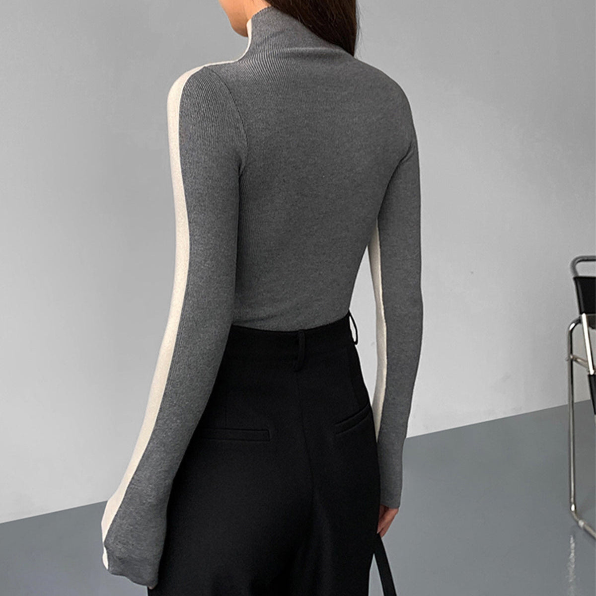 Damen - Wendbares Strickoberteil - Weicher Stoff - Vielseitiges Modehighlight für jeden Anlass