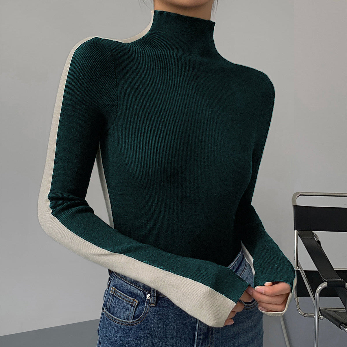 Damen - Wendbares Strickoberteil - Weicher Stoff - Vielseitiges Modehighlight für jeden Anlass