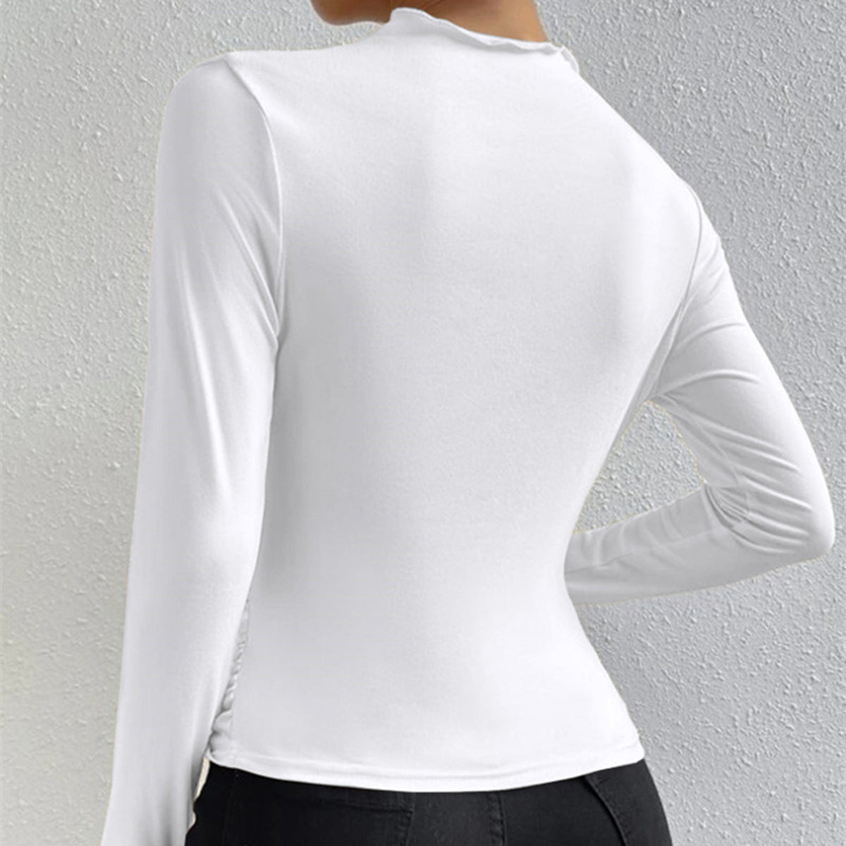 Damen - Langärmliges Hemd mit Falten - Komfortabler Schnitt - Stilvolles Design für jeden Anlass