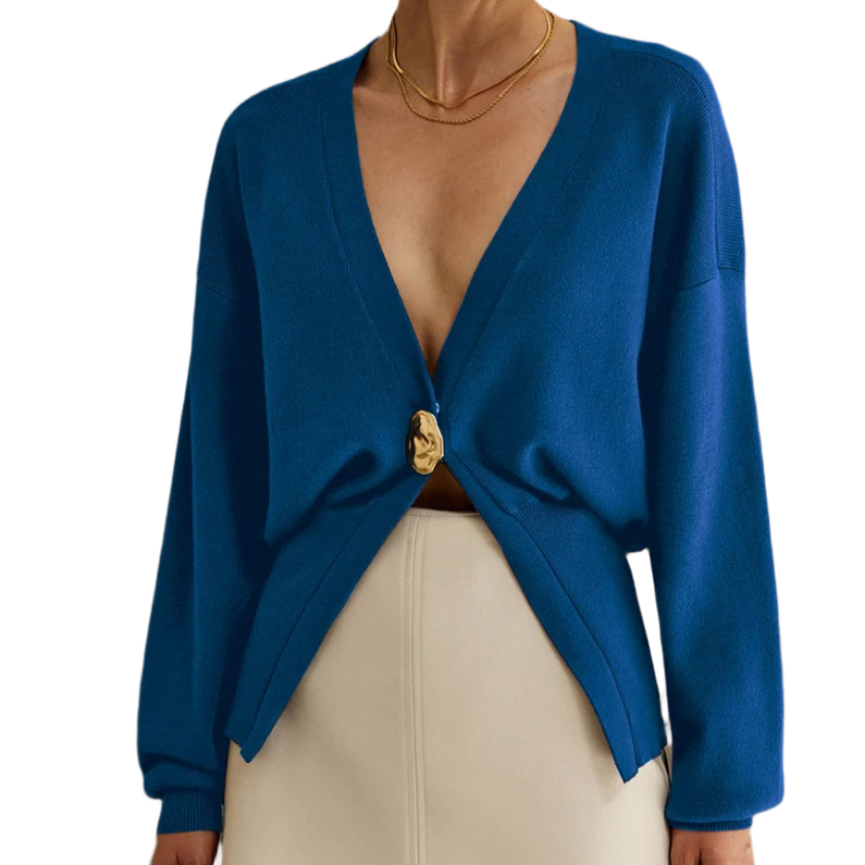 Damen - Elegante Strickjacke - Weicher Stoff mit Knopfverschluss - Stilvoll und vielseitig für jede Gelegenheit