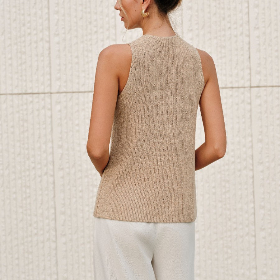 Damen - Halter-Cross-Over Tanktop - Stylisches & bequemes Material - Perfekt für Freizeit und Sport