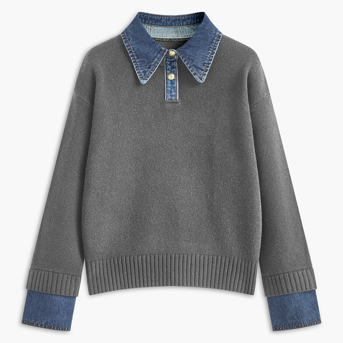Damen - Reversibler Pullover - Gemütlicher Stoff - Vielseitiger Stil - Perfekt für jeden Anlass