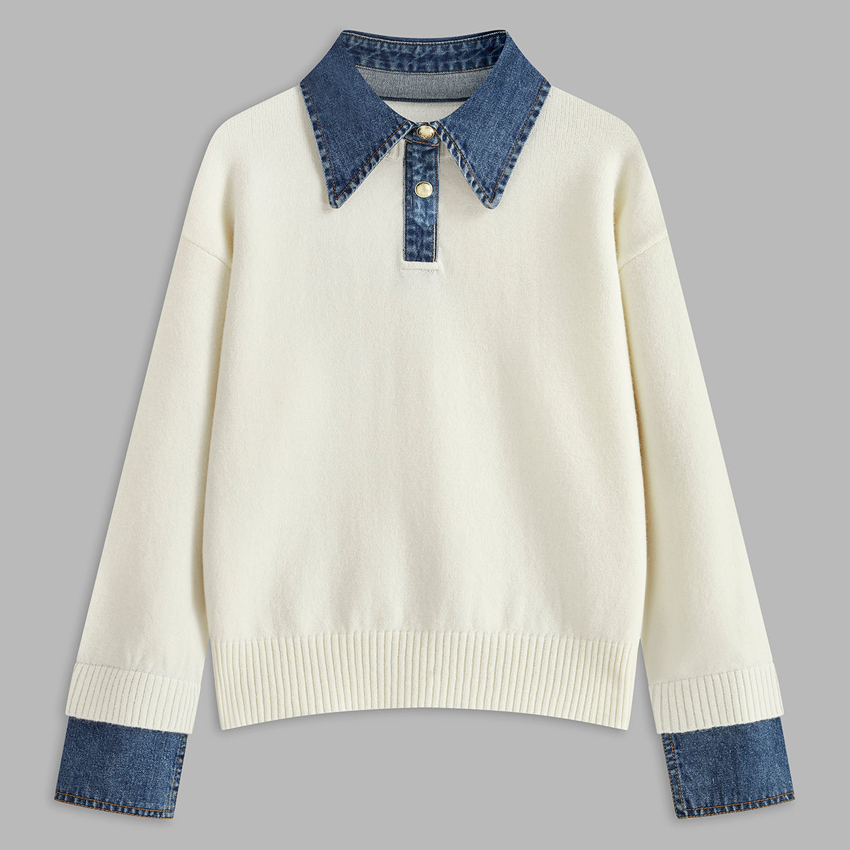 Damen - Reversibler Pullover - Gemütlicher Stoff - Vielseitiger Stil - Perfekt für jeden Anlass
