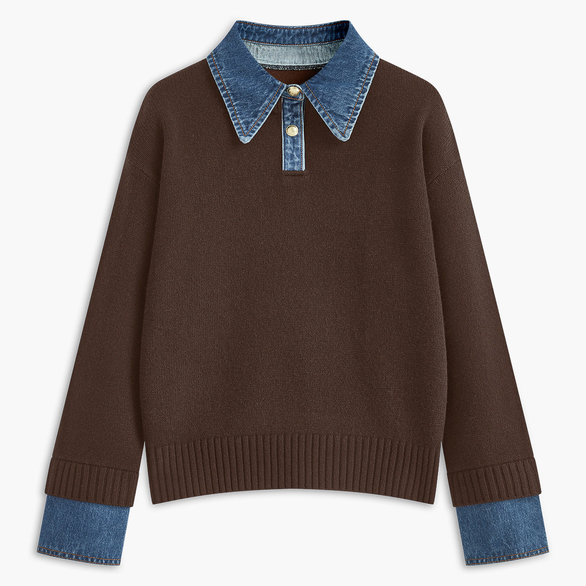 Damen - Reversibler Pullover - Gemütlicher Stoff - Vielseitiger Stil - Perfekt für jeden Anlass