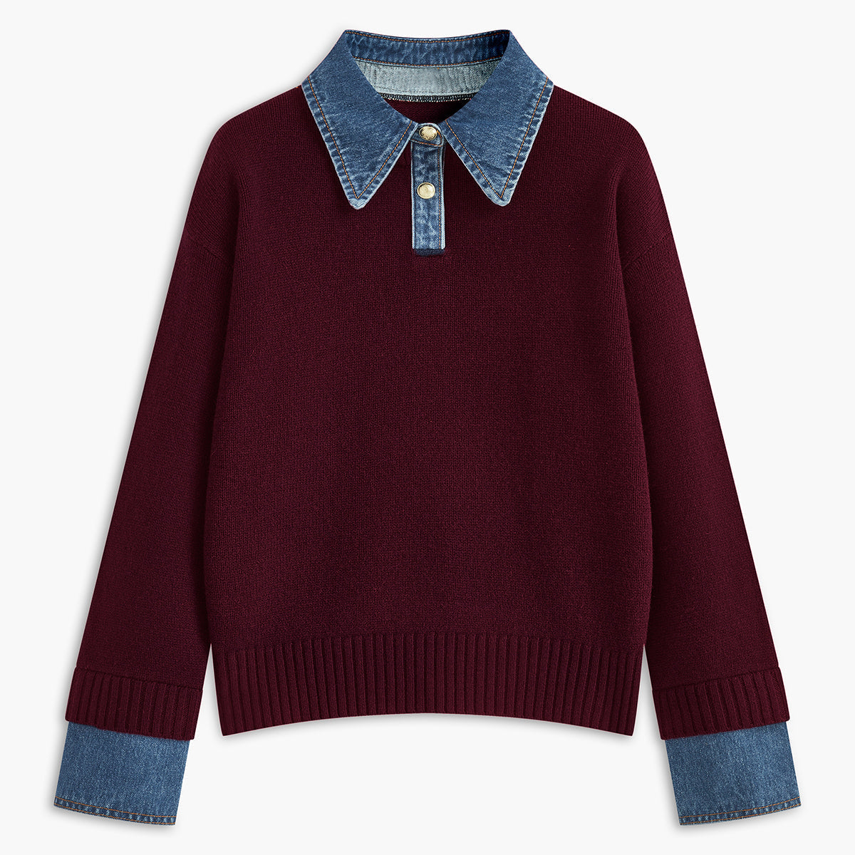 Damen - Reversibler Pullover - Gemütlicher Stoff - Vielseitiger Stil - Perfekt für jeden Anlass