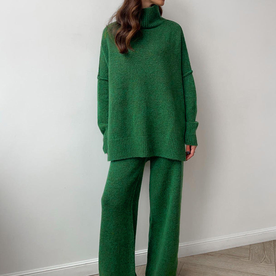Damen - Rollkragenpullover Set - Kuscheligem Stoff - Perfekt für stilvolle - Warme Looks