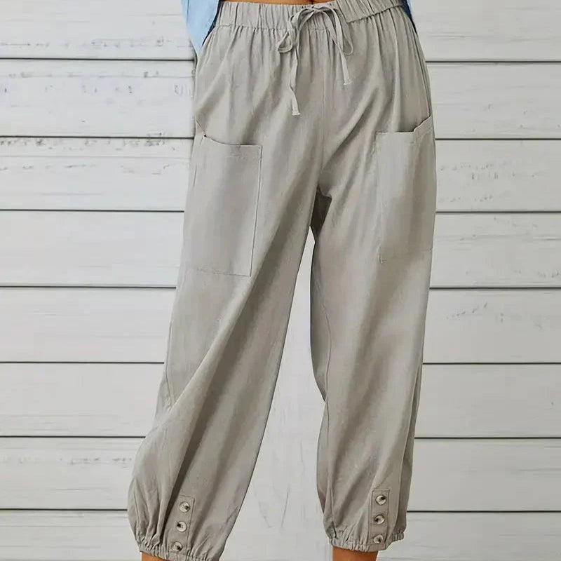 Damen - Leichte Sommerhose - Atmungsaktives Material - Bequemer Stil für den perfekten Sommerlook