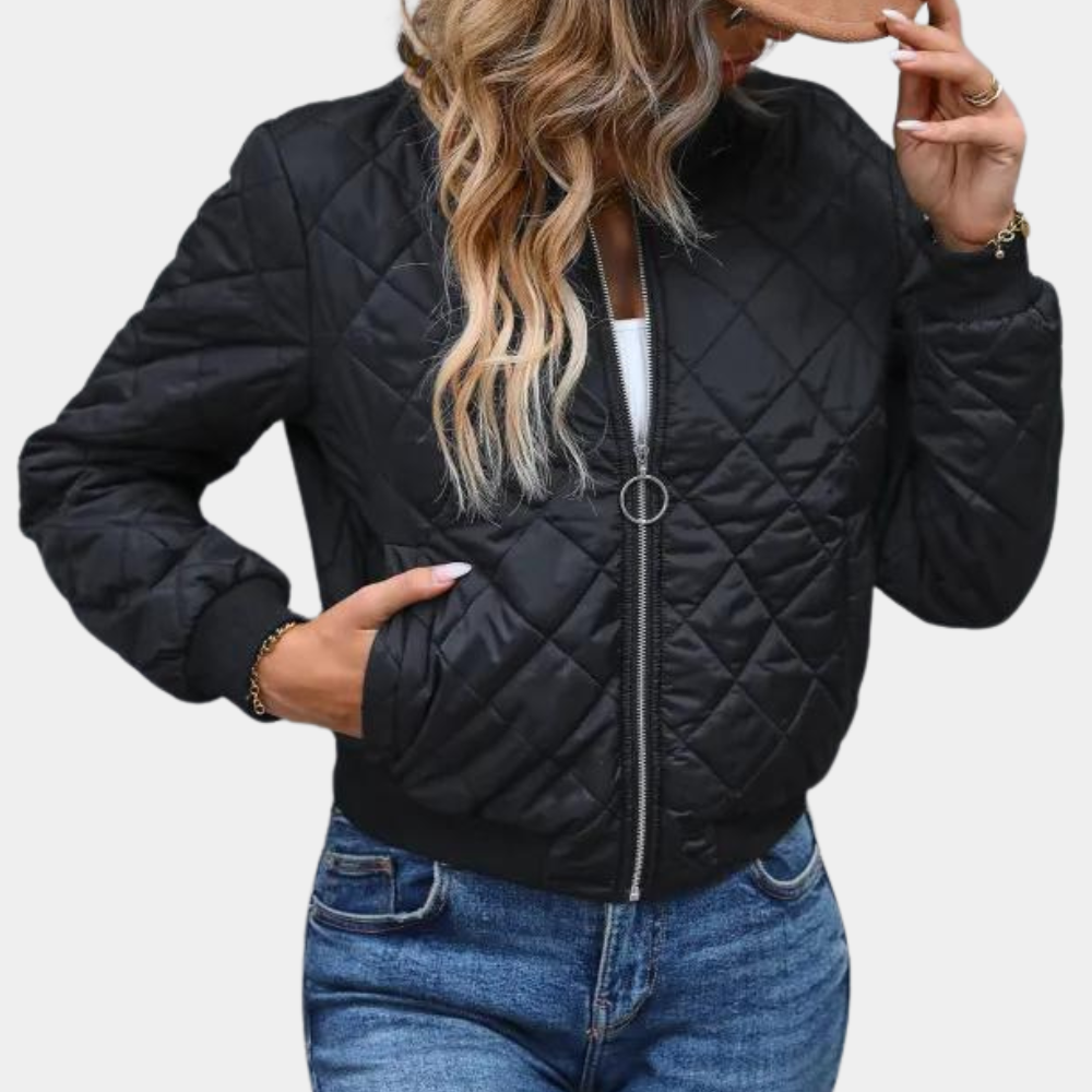 Damen - Stepp-Bomberjacke - Gesteppten Design - Modische Übergangsjacke für jeden Anlass