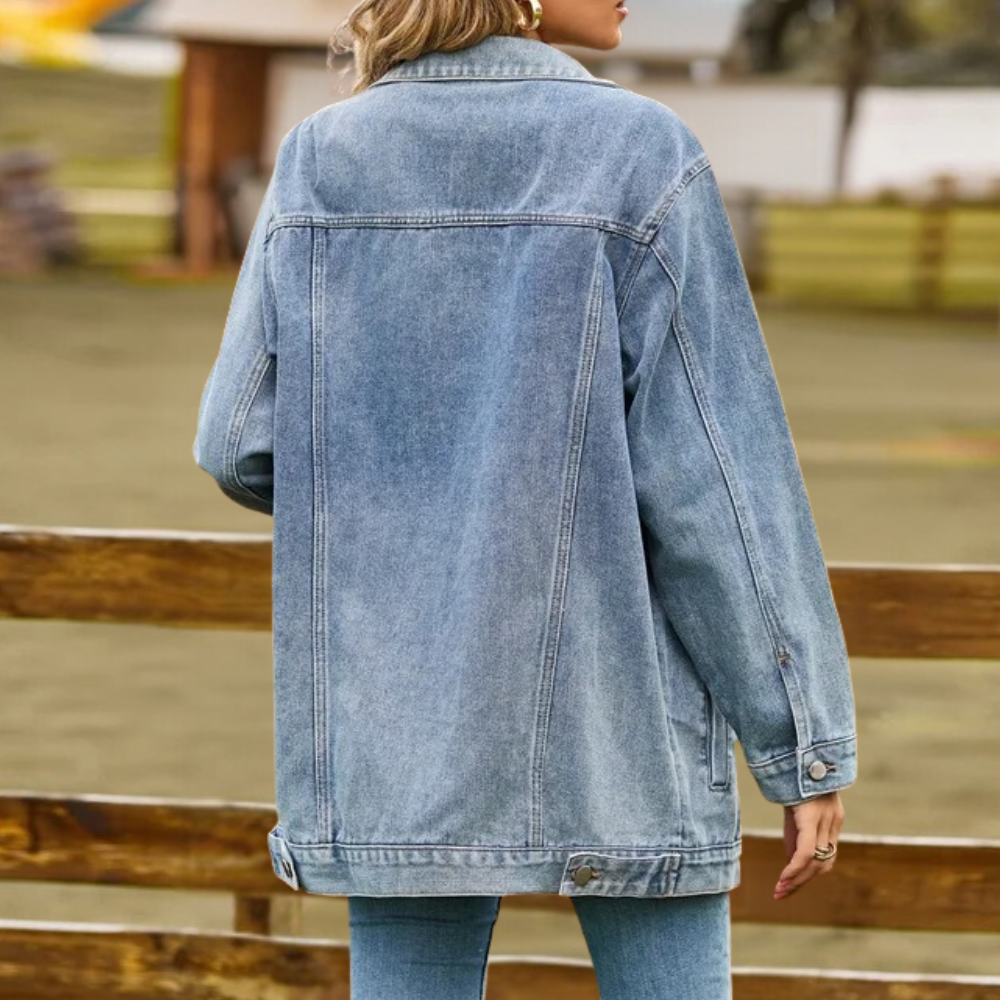Damen - Denim-Jacke - Strapazierfähiges Gewebe - Bequeme Passform - Vielseitig für jede Jahreszeit