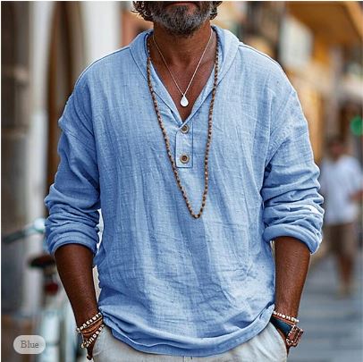 Rolando - Luftiges, leichtes Herren-Leinenhemd