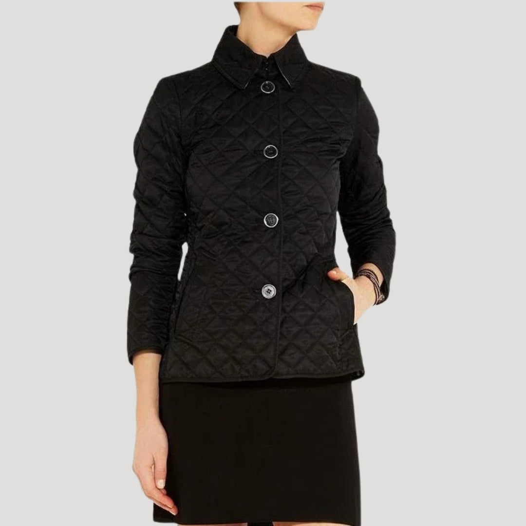 Damen - Leicht wattierte Sommerjacke - Diamond Knit - Atmungsaktive und stylische Übergangsjacke