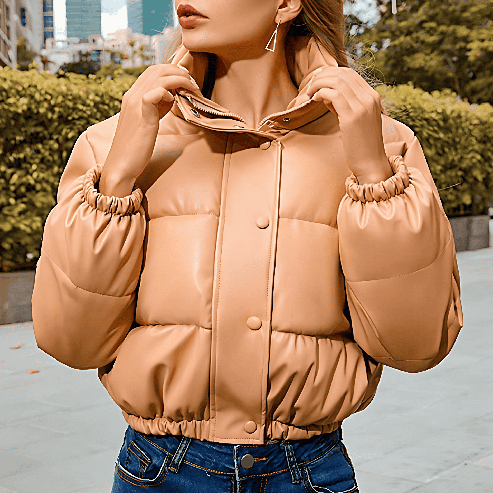 Damen - Bubble Jacke - Glänzendes Warmfutter - Bequem bei kaltem Wetter