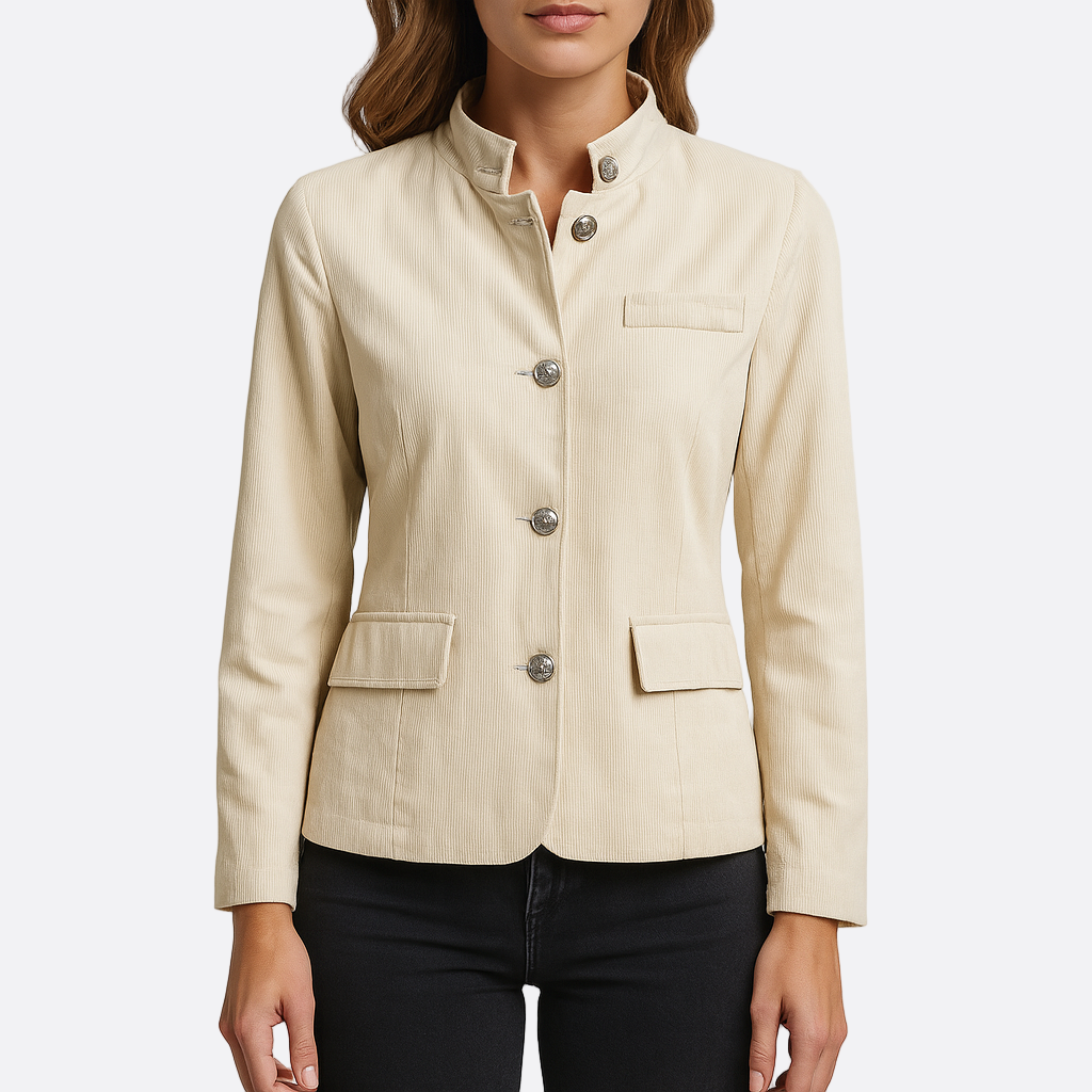 Damen - Elegante jacke - Stehkragen - Stilvolles Design für jeden Anlass - Perfekt für den Herbst