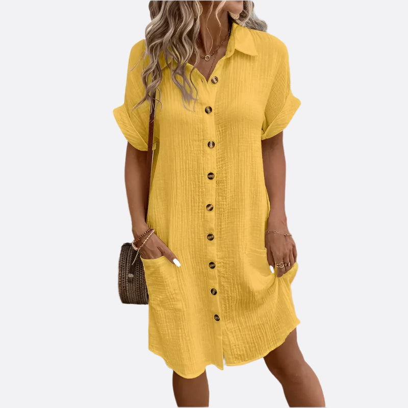 Damen - Elegantes Polokleid - Atmungsaktive Gewebe - Bequeme Passform & Schicker Stil - Perfekt für jeden Anlass