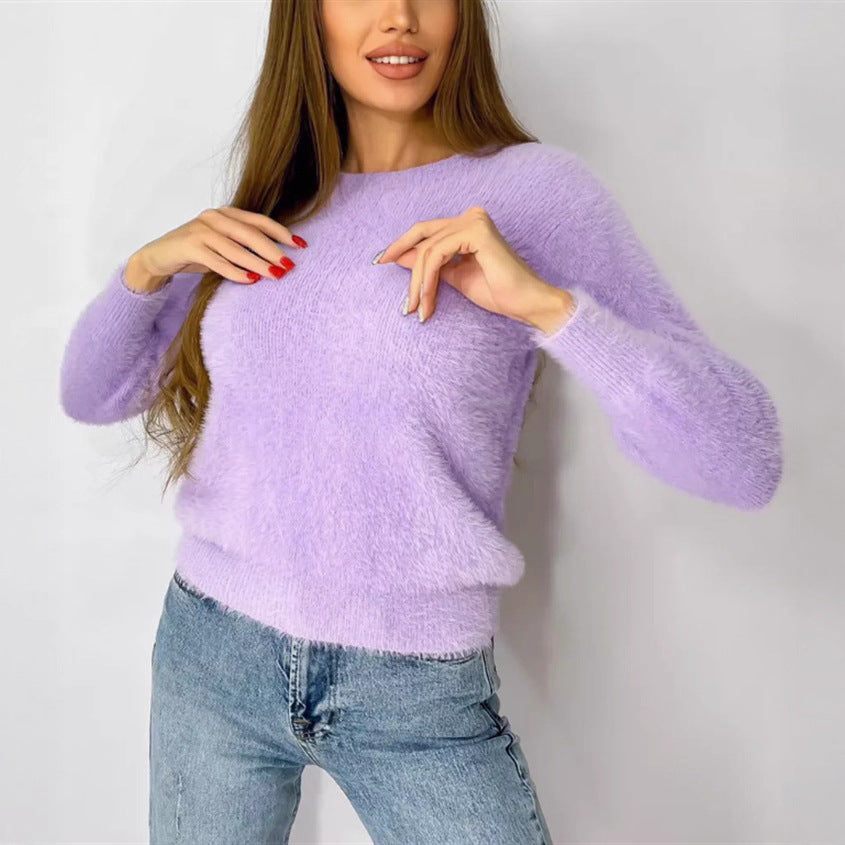 Damen - Flauschiger pullover - Kuschelige Strickwaren - Perfekt für den Alltag