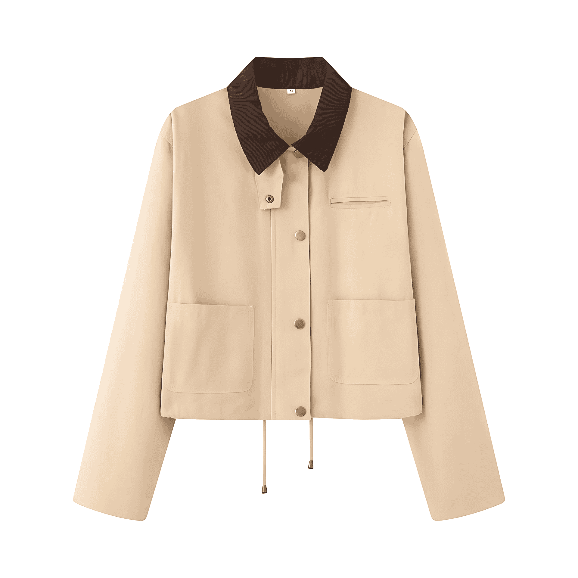 Damen - Freizeitjacke - Kontrastkragen - Praktischen Taschen - Stilvoll für jeden Anlass