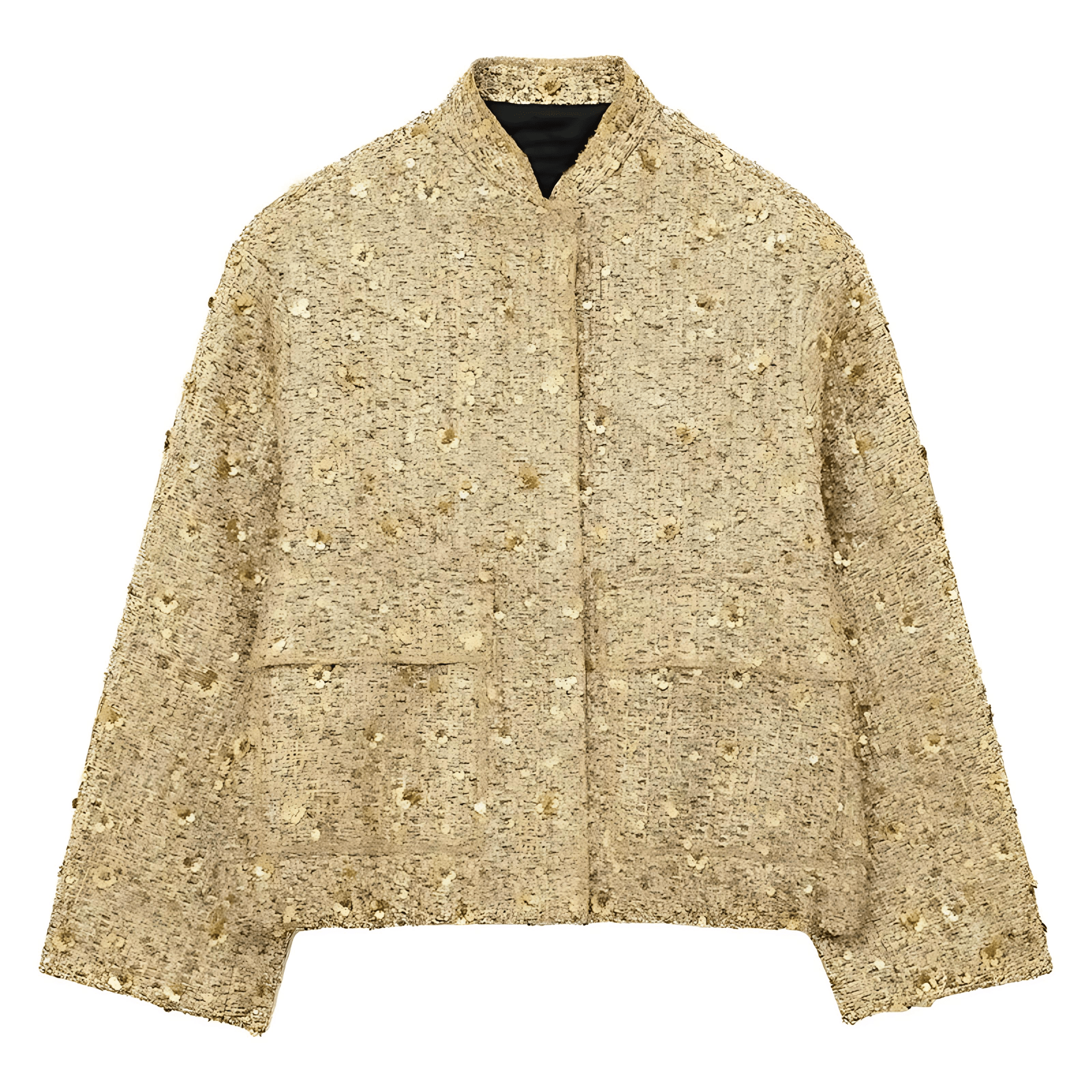 Damen - Kurze Jacke - Leichten Pailletten - Trendy & Schick - Perfekt für Ausgehen