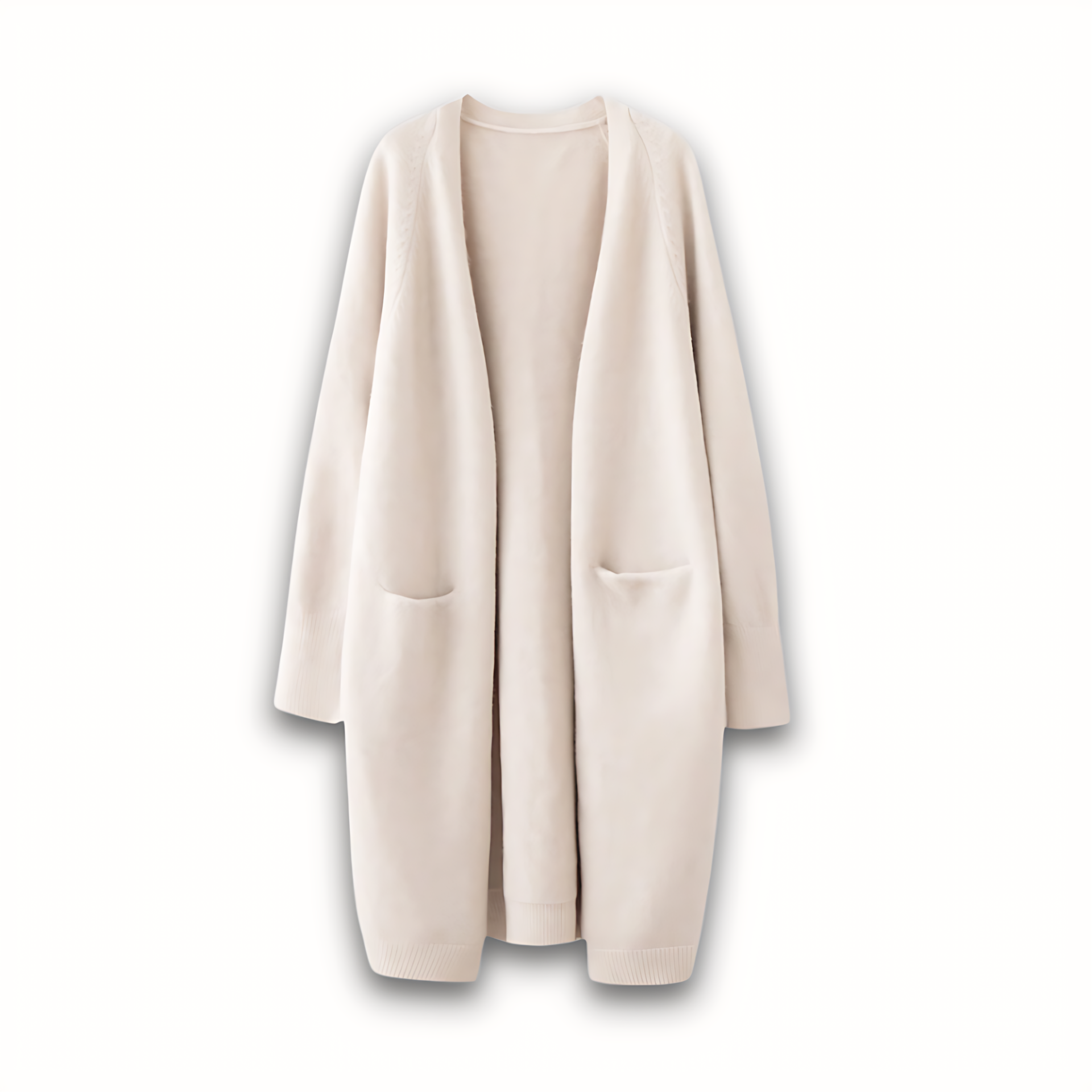 Damen - Langer Cardigan Mantel - Kuscheliger Strick-Stil für Gemütliche Tage