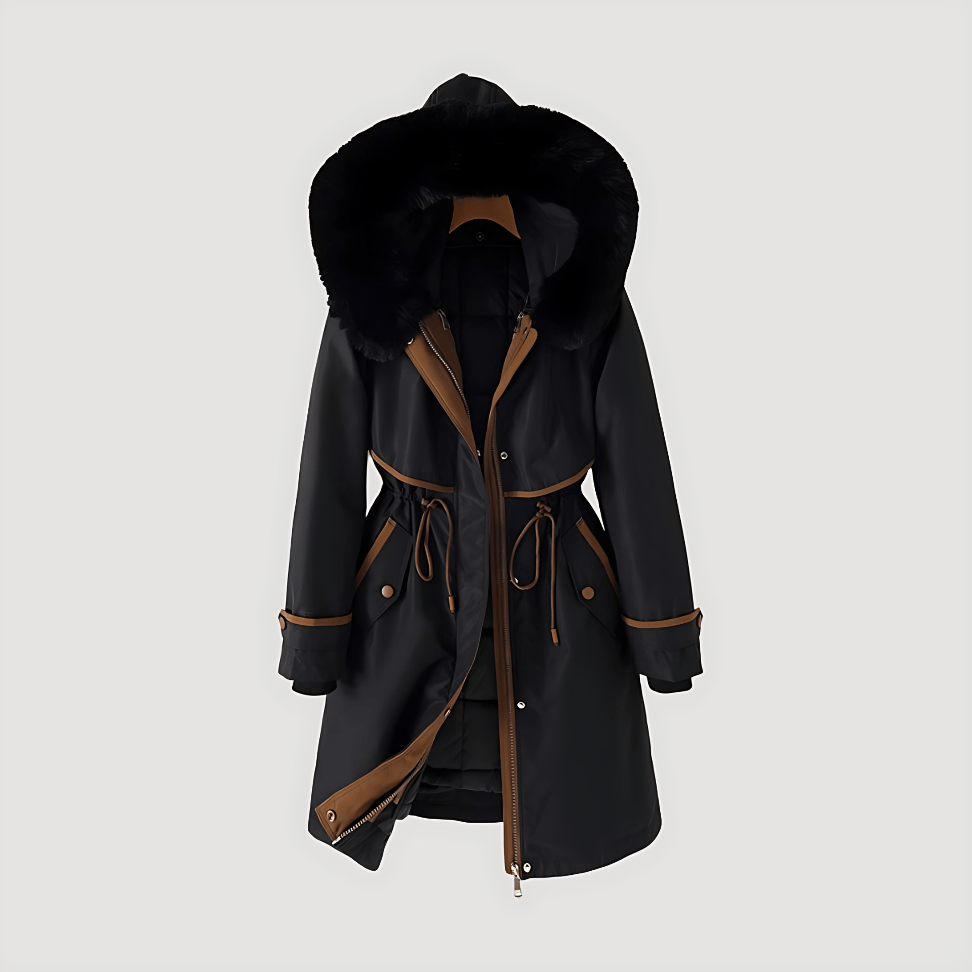 Damen - Langer Kunstfell Winterparka - Wasserdicht & Stylisch - Perfekt für kalte Tage