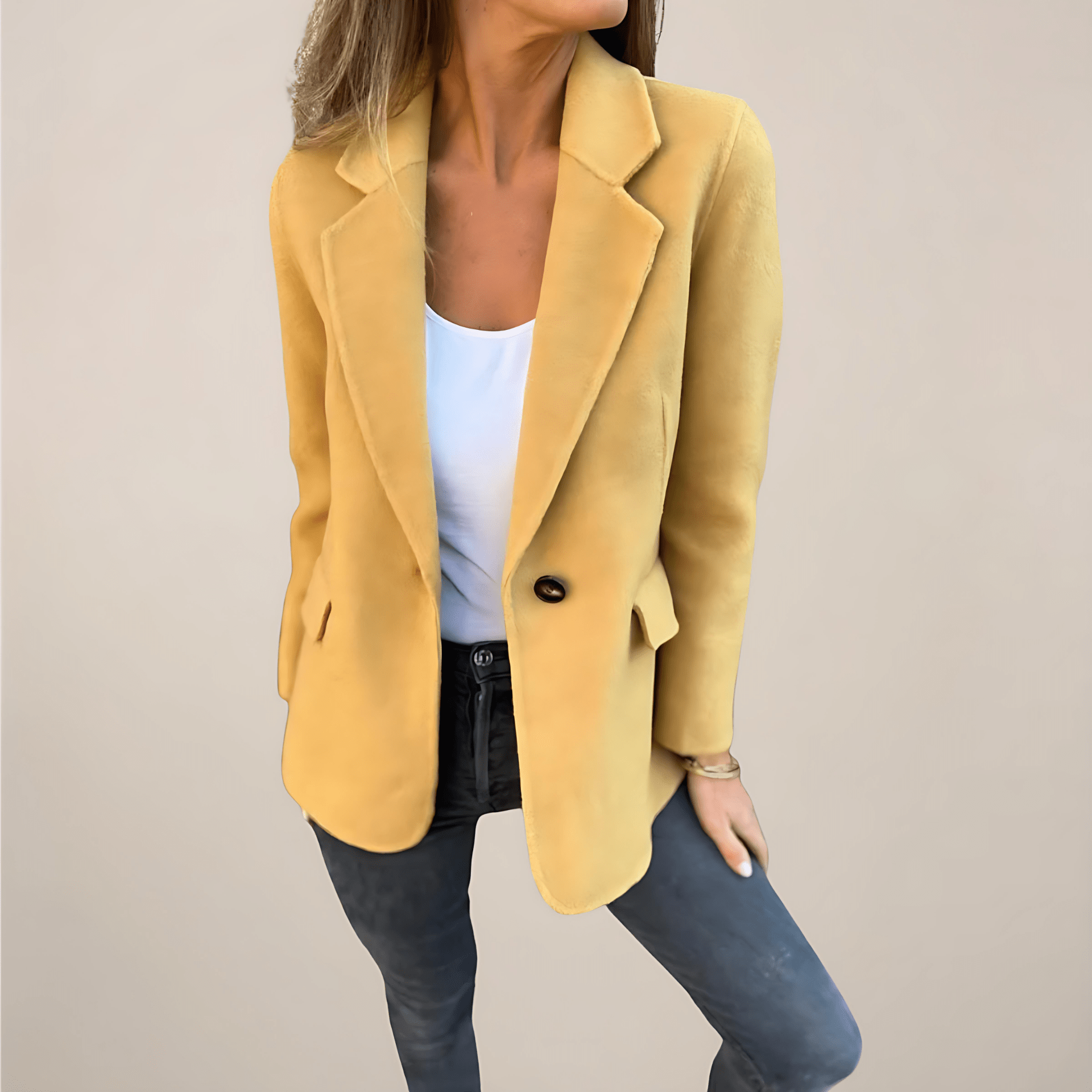 Damen - Maßgeschneiderte Blazer Jacke - Eleganter Stil mit Kerbrevers - Perfekt für jeden Anlass