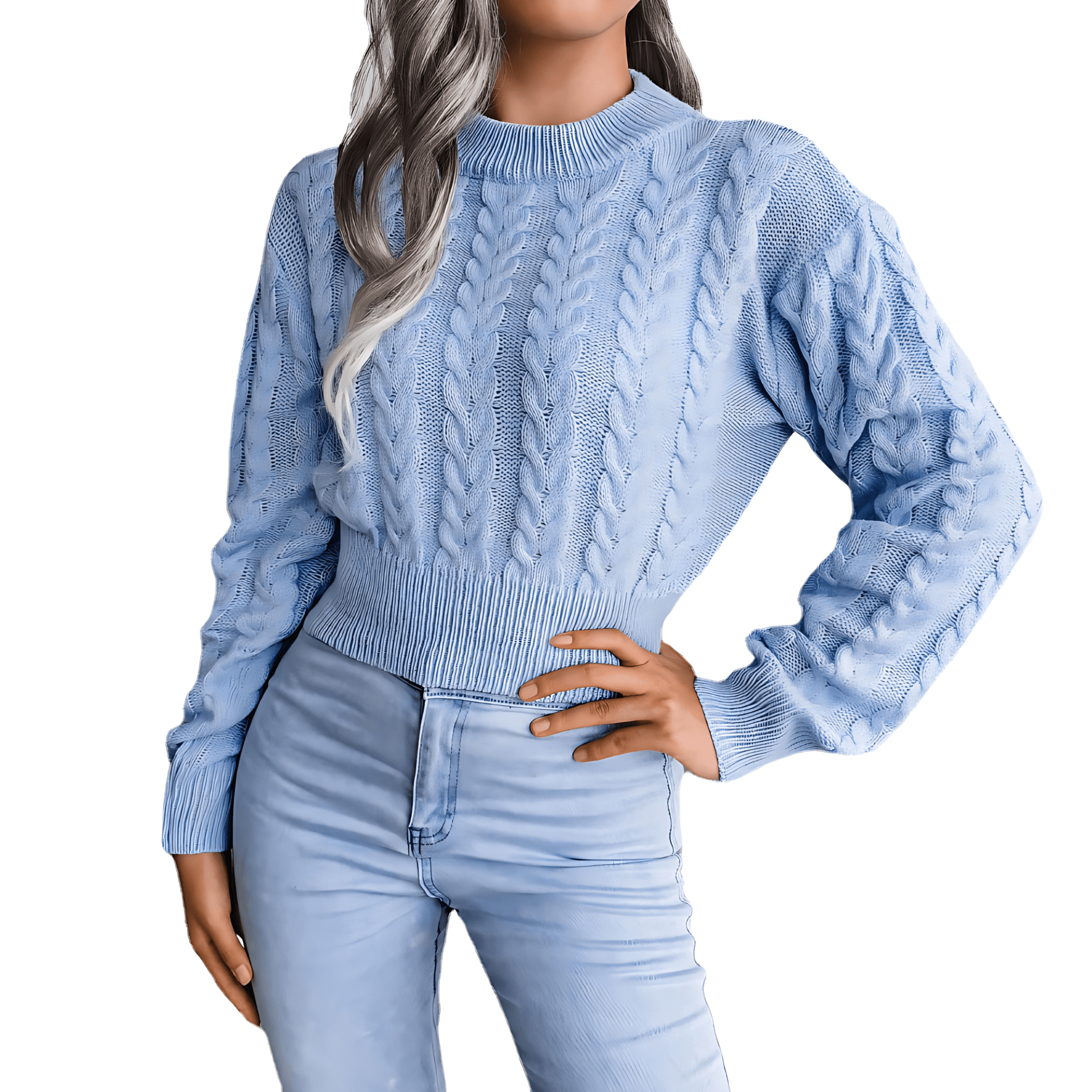 Damen - Moderner Strickpulli - Taillierte Passform - Stilvoller Komfort für jede Gelegenheit