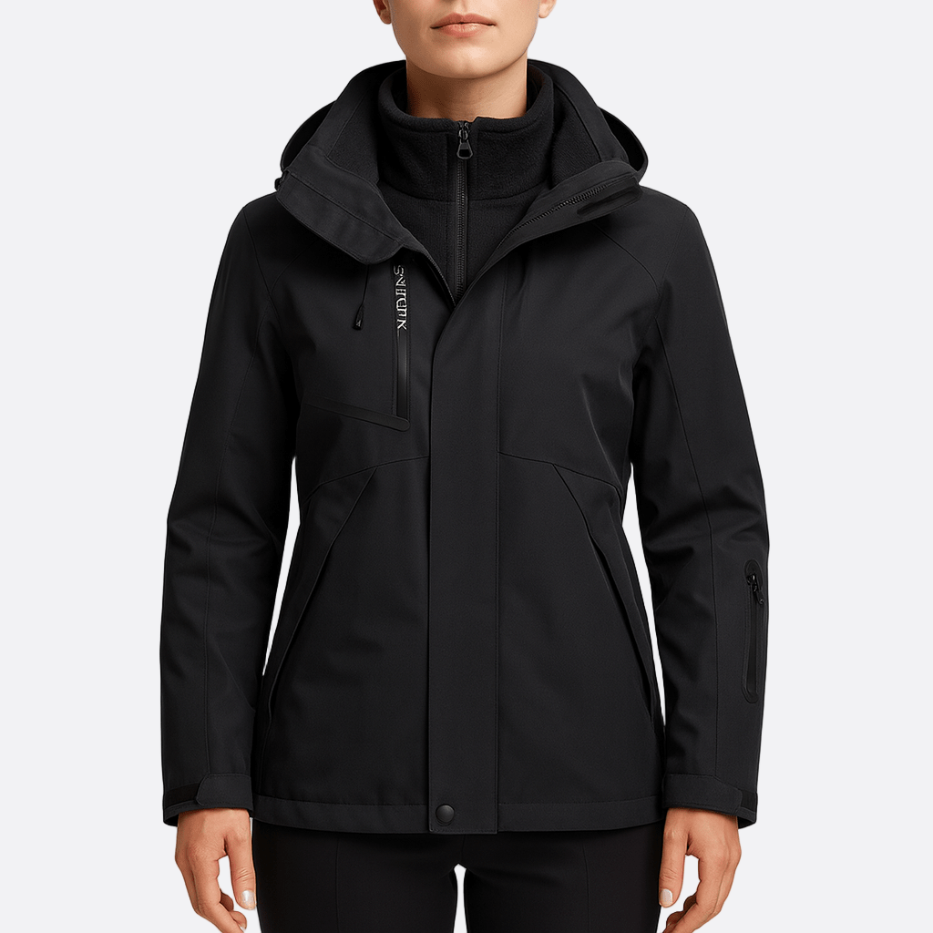 Damen - Multifunktionale Langarm Skijacke - Wetterfest & Stylisch - Perfekt für Outdoor-Aktivitäten