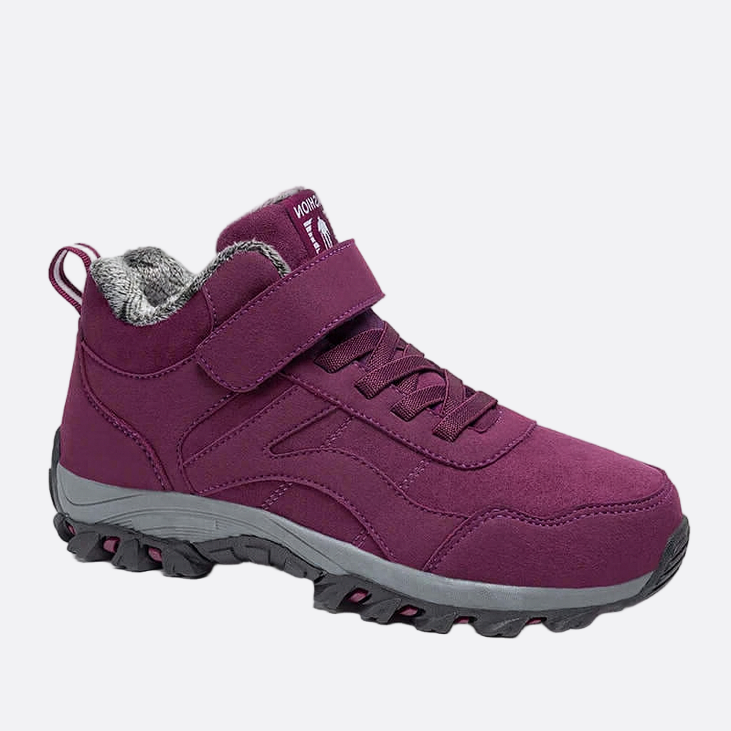Damen - Pelz Gefütterte Stiefeletten - Gebürstetem Material - Rutschfest und Stylisch - Ideal für kalte Tage