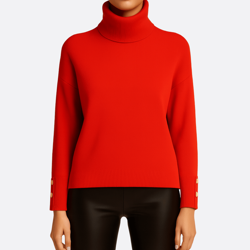 Damen - Rollkragenpullover - Lockerer Passform - Feinstrick aus Wolle für stilvolle Eleganz