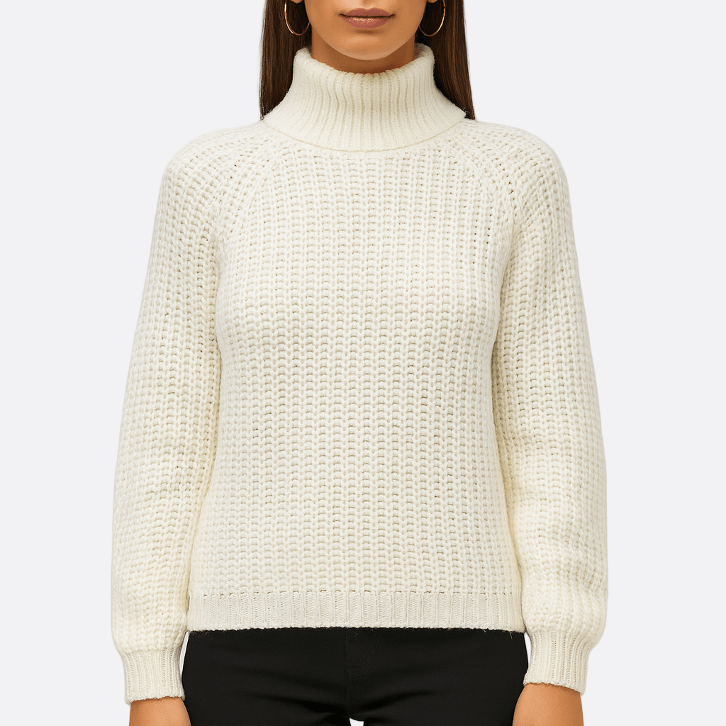 Damen - Rollkragenpullover - Weichem Rippenstrick - Bequemer Loose Fit für einen lässigen Look