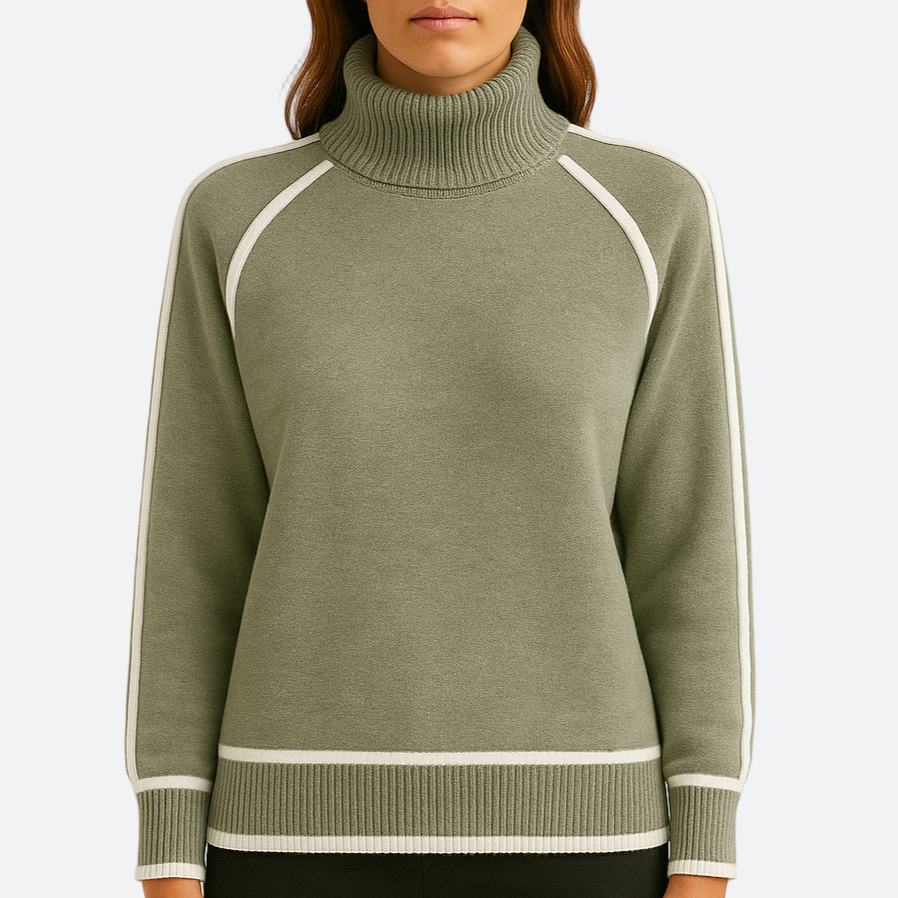 Damen - Rollkragenpullover - Wollmischung - Entspannte Passform - Stilvoll & Bequem