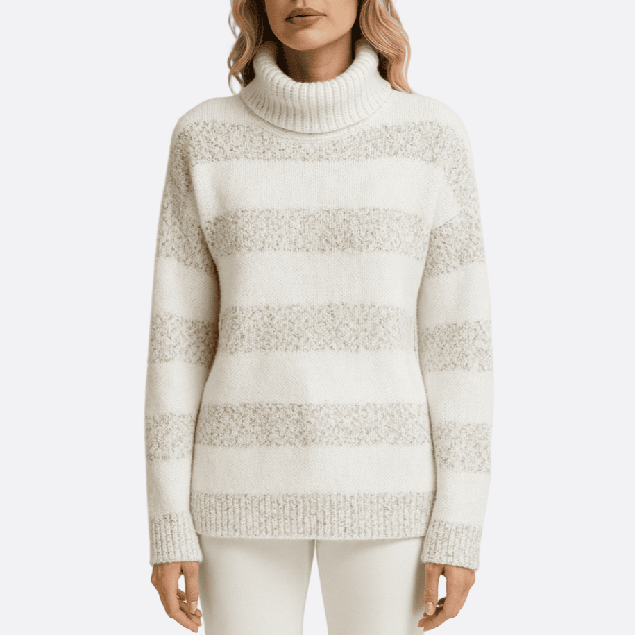 Damen - Rollkragenpullover Sweatshirt - Plüsch Strick - Bequem, Warm und Stilvoll für Jeden Anlass