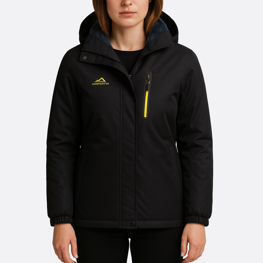 Damen - Schneeski Jacke - Stylisch mit Kapuze - Wasserabweisend & Warm für Outdoor-Abenteuer